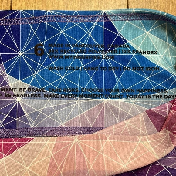 My Inner Fire Colorful Geometric Printed Recycled Polyester Yoga Leggings 6 - Picture 7 of 9